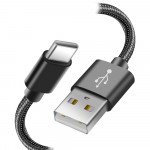 Wholesale Micro V8/V9 Durable  6FT USB Cable Compatible with Power Station (Black)